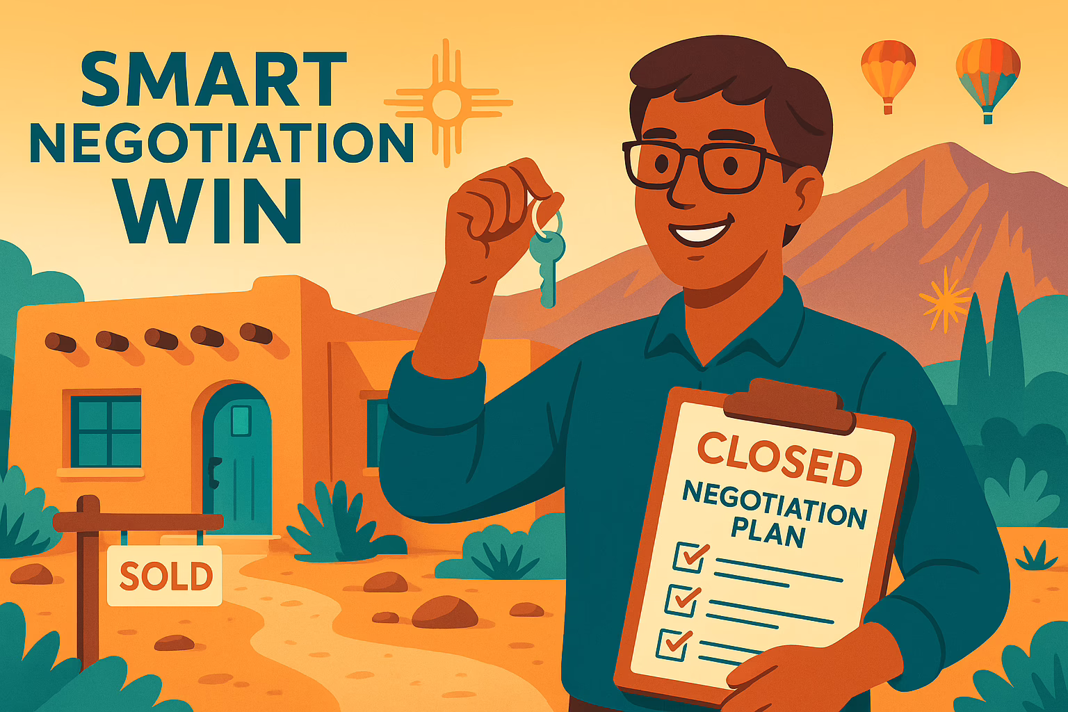 Happy Albuquerque homebuyer after using smart negotiation strategies