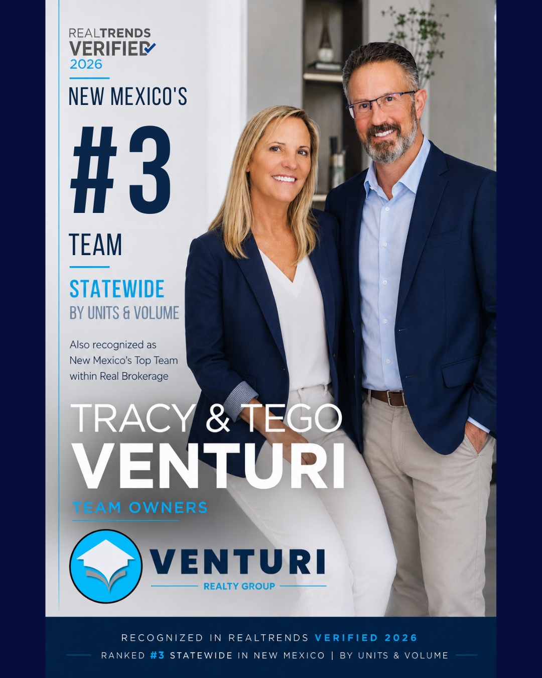 Venturi Realty Group RealTrends Verified ranking announcement graphic
