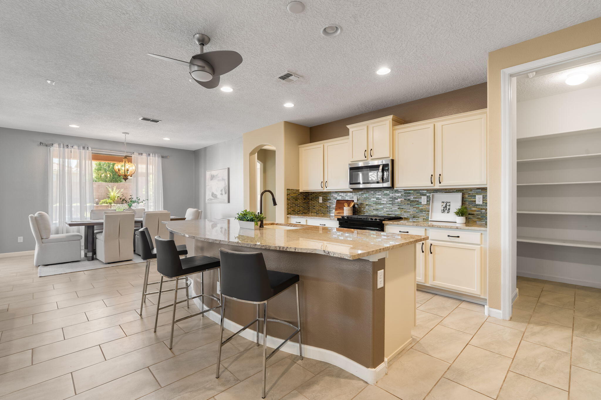 Open kitchen and dining area at 9228 Sugar Creek Lane NW