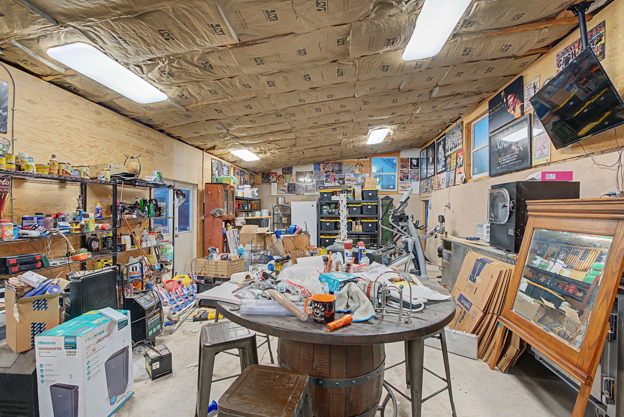 Interior of the detached workshop at 9742 4th Street NW