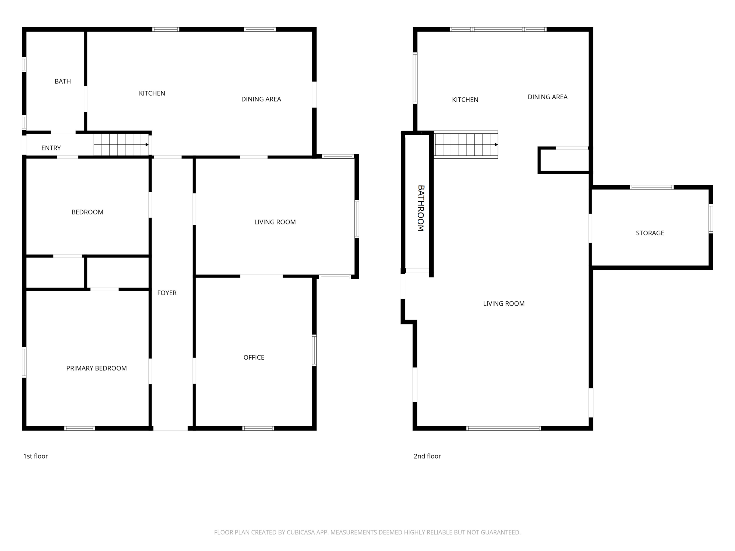 First- and second-floor plans for the main house at 9742 4th Street NW