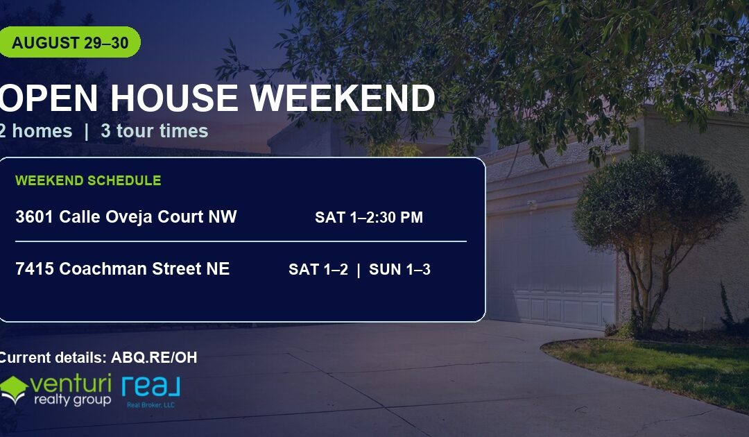 Albuquerque Open Houses This Weekend: Two Homes to Tour August 29-30