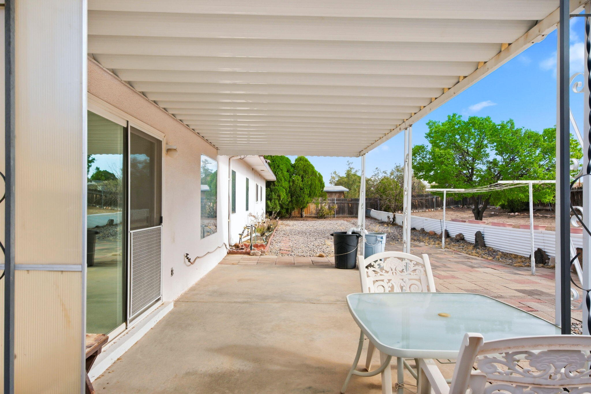 Covered backyard patio at 4108 Leon Grande Avenue SE