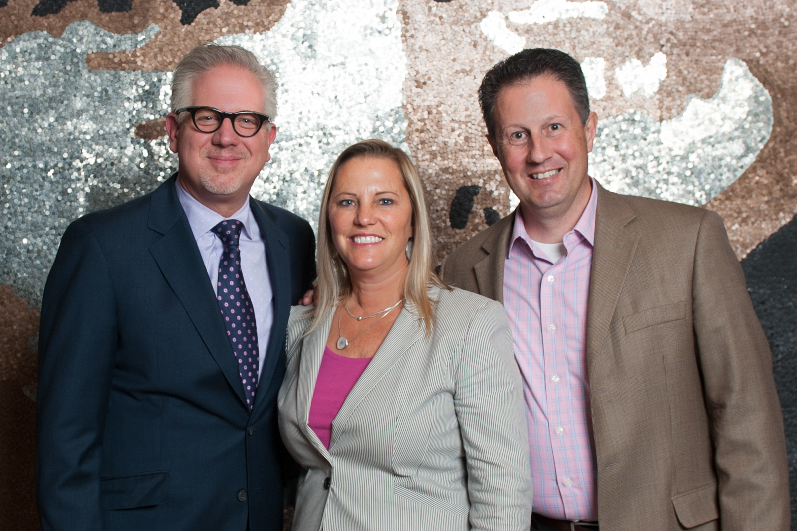 Glenn Beck with Tracy and Tego Venturi in an undated archive photograph.