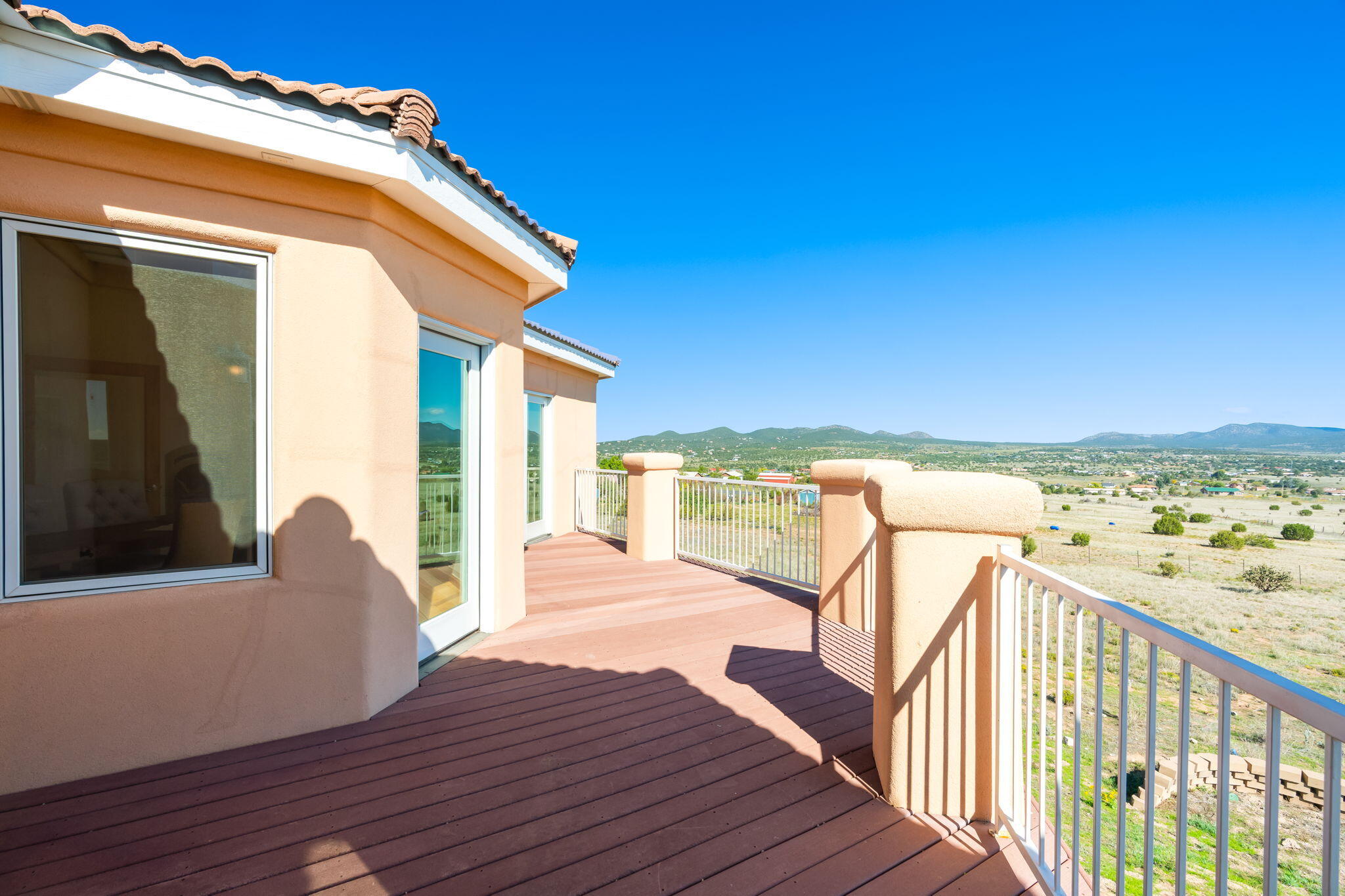 Upper deck overlooking the open landscape at 31 Kramer Road